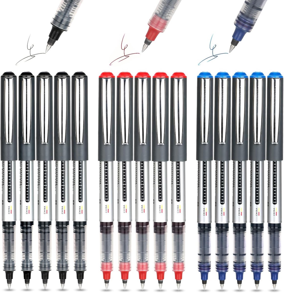 Balpen 15 stuks 0.5 mm - Vloeibare inkt - Sneldrogend - Perfect voor schrijven en tekenen - ShopVlot