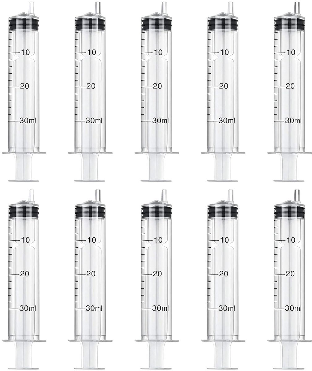 Syndroom 1 fl oz - Steriele spuiten met deksel - Herbruikbare kunststof - Precisie voor vloeistoffen - ShopVlot