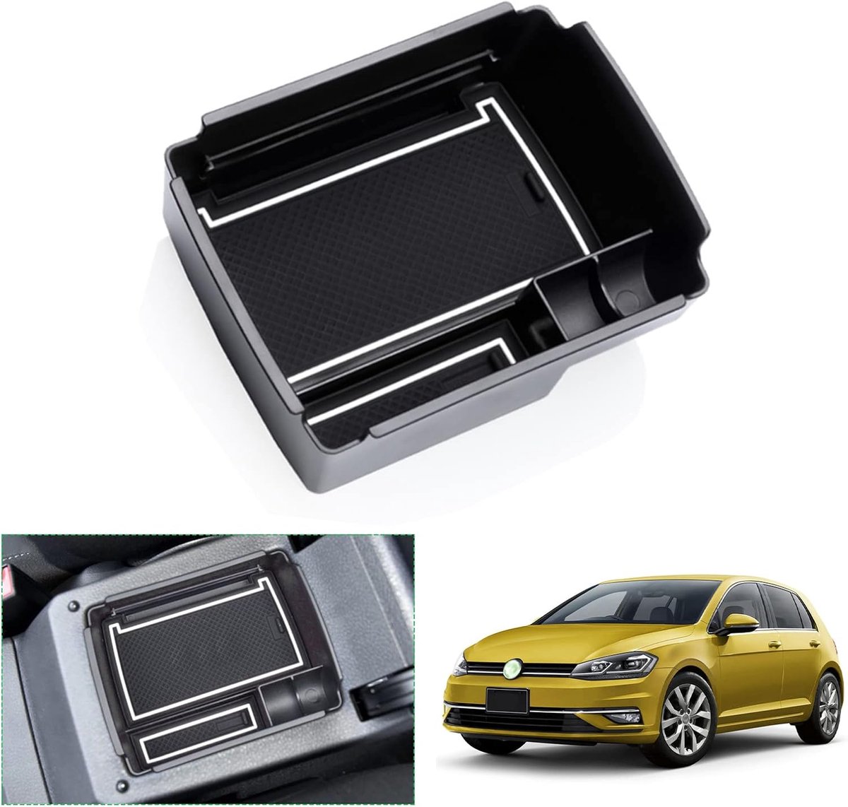 Opbergdoos Center Console - Wit - Organizer voor Golf 7 7.5 (2013-2019) - Extra opbergruimte - ShopVlot