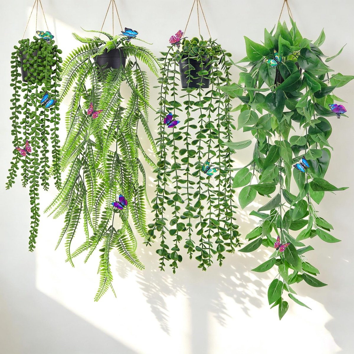 Hangende nepplanten kunstmatige klimop - faux eucalyptus - decoratief voor binnen en buiten - ShopVlot