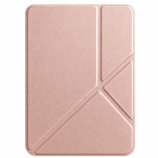 Allvara® Ereader hoes - Kobo Clara BW - Multifunctioneel - Ingebouwde standaard Trifold - Wake/Sleep Cover - 360° Bescherming - Rose Goud — afbeelding 4