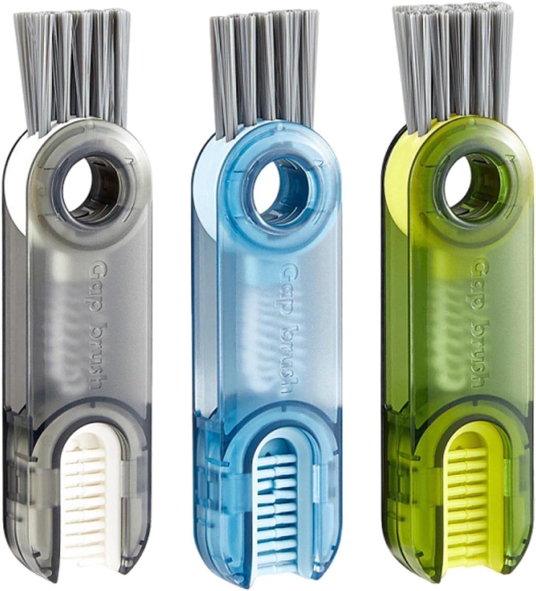 Thijox - 3-in-1 Reinigingsbeker met Flessenborstel en Afdekking - Multifunctionele Reinigingsborstel voor Drinkflessen, Keuken, en Camping - Duurzaam