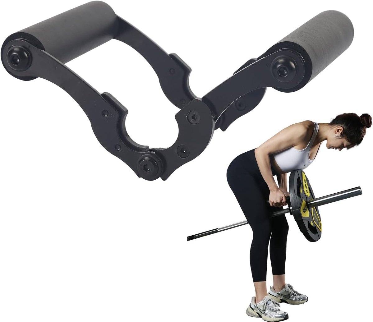 Thijox - V-rij Handvat Accessoire voor Halterstang - Dubbele D-greep met Antislip Rubberen Handgreep - Ideaal voor Krachttraining en Fitness - T-syste