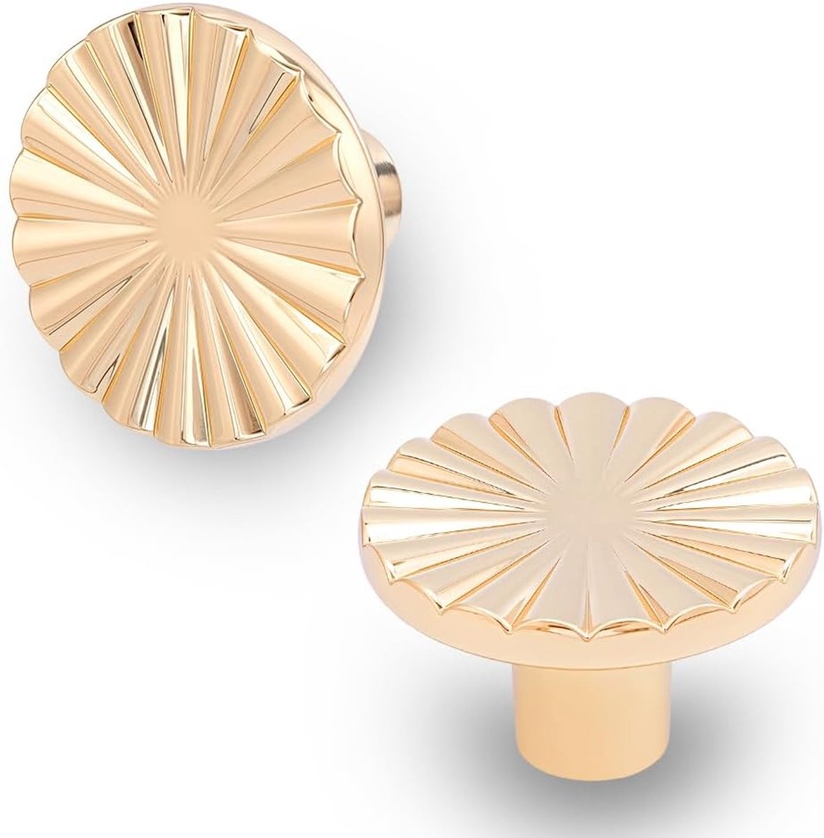 Set van 12 gouden kastknoppen van zinklegering, vintage luxe handgrepen voor keukenkasten, dressoirs en badkamerdeuren met schroeven inbegrepen