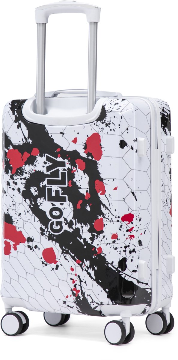 Handbagage Koffer - Hardcase Trolley - 360° Roterende Wielen - Veilig Cijferslot - 20 Inch - Vliegreizen en Weekendje Weg - 55,5x39x22,5 cm - Zwart