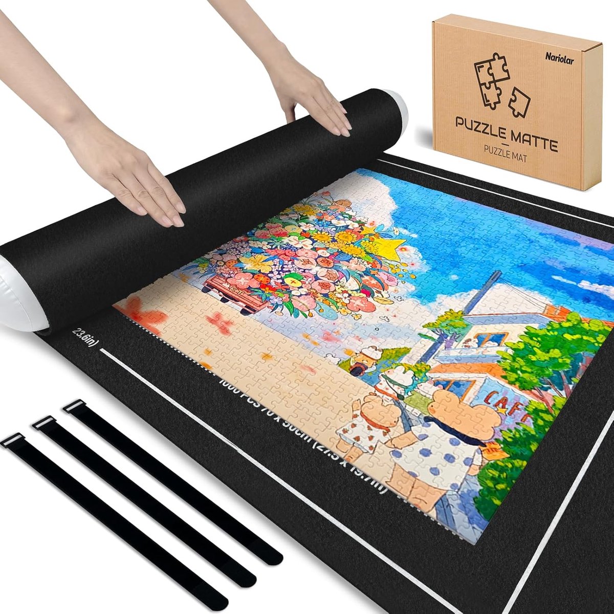 Thijox - Nariolar Puzzelmat voor 500/1000/1500 stukjes - Praktische Puzzeloplossing voor Thuis, Reizen en Hobby - Perfect voor Puzzelaars