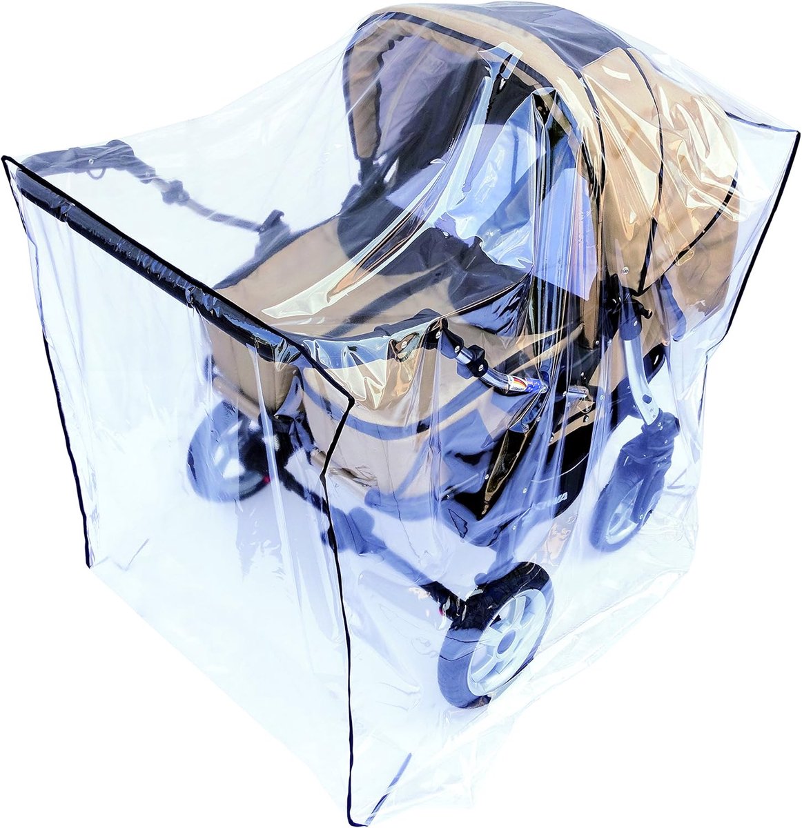 Thijox - Sunnybaby 18898 Stofhoes voor Dubbele Kinderwagen - 1,20m, 1,10m, 0,80m - Duurzame Folie - Afwasbaar - Made in Germany - Ideaal voor Kinderen
