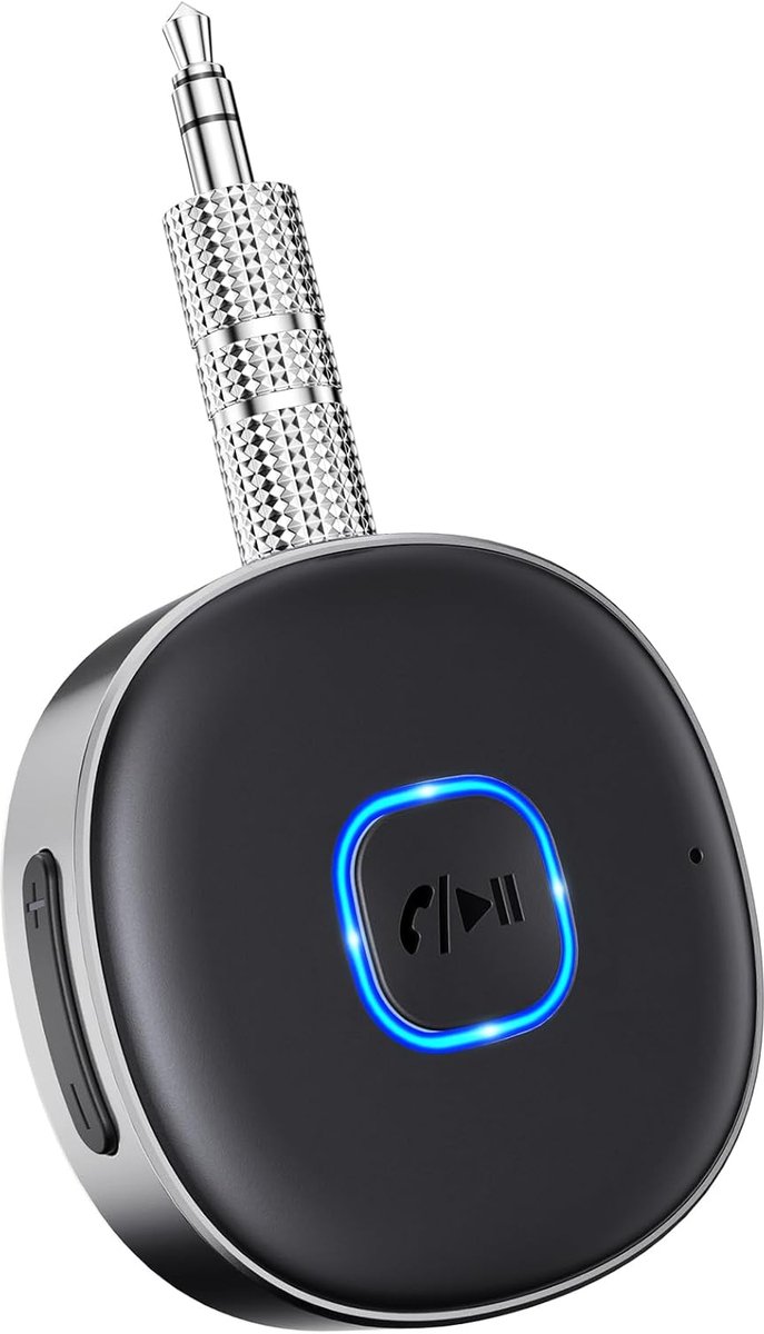 Thijox - Bluetooth AUX-Adapter voor Auto, Mini Bluetooth 5.3 Ontvanger voor Thuisstereo, Luidspreker, Bedrade Hoofdtelefoon, Handsfree Bellen, Dubbele