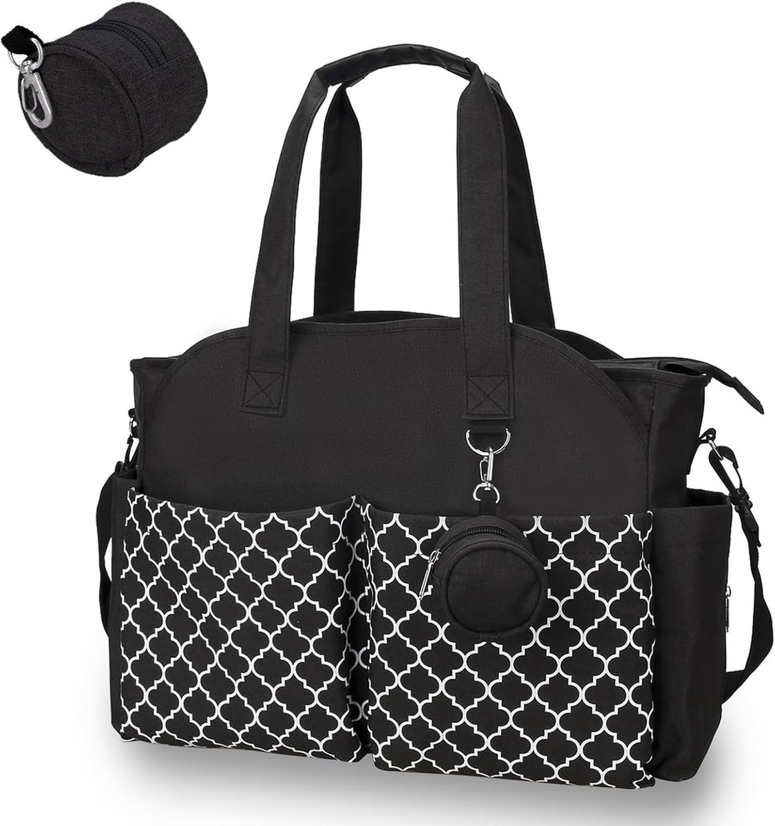 SnelShoppen - Baby Diaper Bag - Grote Luiertas 13 Compartimenten - Luxe Reistas Voor Babyaccessoires - Handvat en Schouderband - Multifunctionele & Ru
