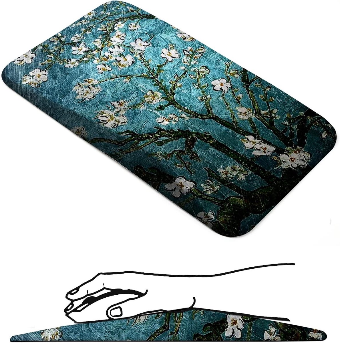 Ergonomische Muismat met Polssteun van Geheugenfoam, Antislip Rubberbasis voor Laptop en Desktop Gebruik