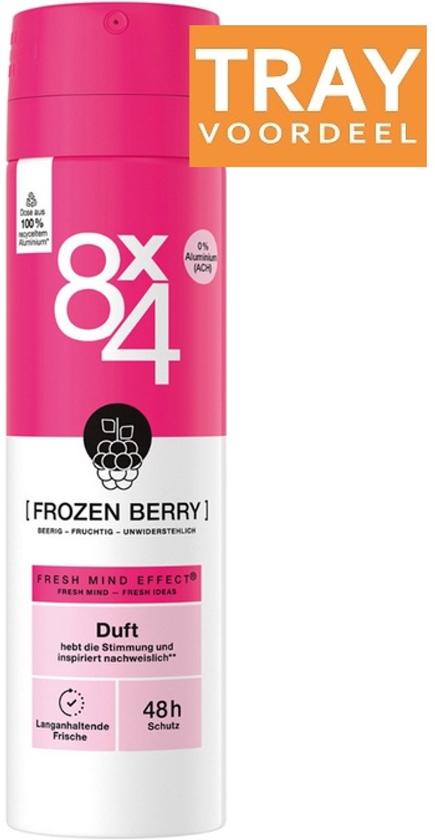 8X4 FROZEN BERRY DEODORANT SPRAY 30 X 150 ML
