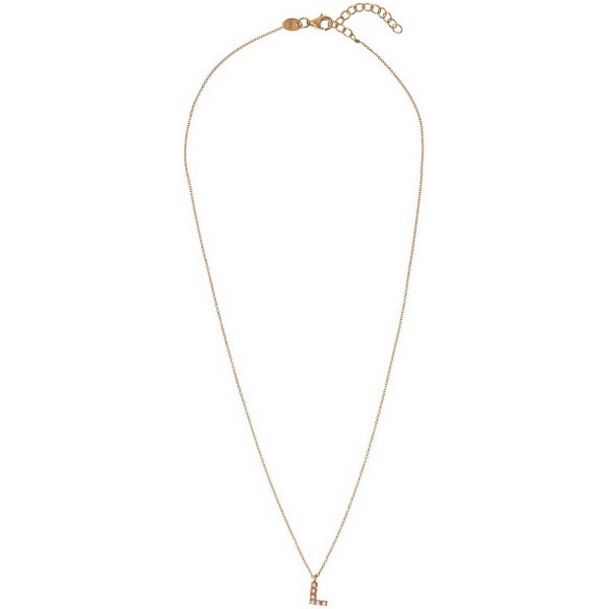 ALISIA AL4258.01.912 GOLD-PLATED LETTER L KETTING MET PARELS 1 STUK