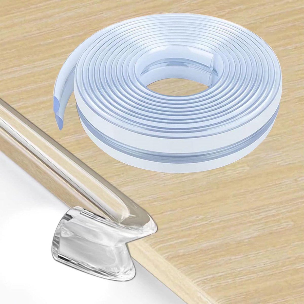 Thijox - Rand beschermer silicone hoek beschermers voor kinderen, transparante tafelhoekbeschermers, baby proofing, meubelrandbeschermer voor veilig s