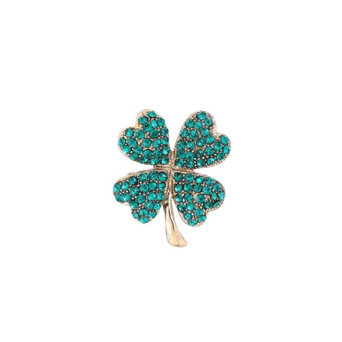 Bijoutheek Broche Klaver Vier Green
