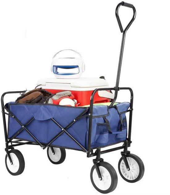 Bolderkar 115 kg Groen - Opvouwbaar, Strandwagen en Met duwstang met Opvouwbaar tuinwagen - Voor Buitengebruik van Bolderkar — afbeelding 4