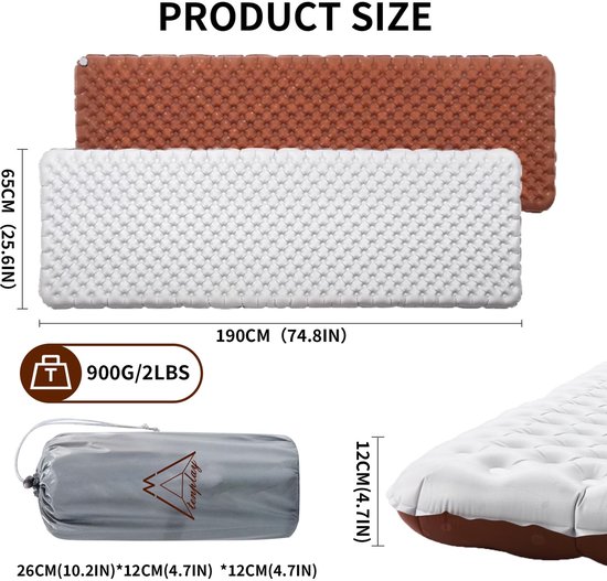 Dailygoods - Opblaasbare Slaapmat Aluminiumfolie - Ultralicht en Waterdicht van Dailygoods — afbeelding 2