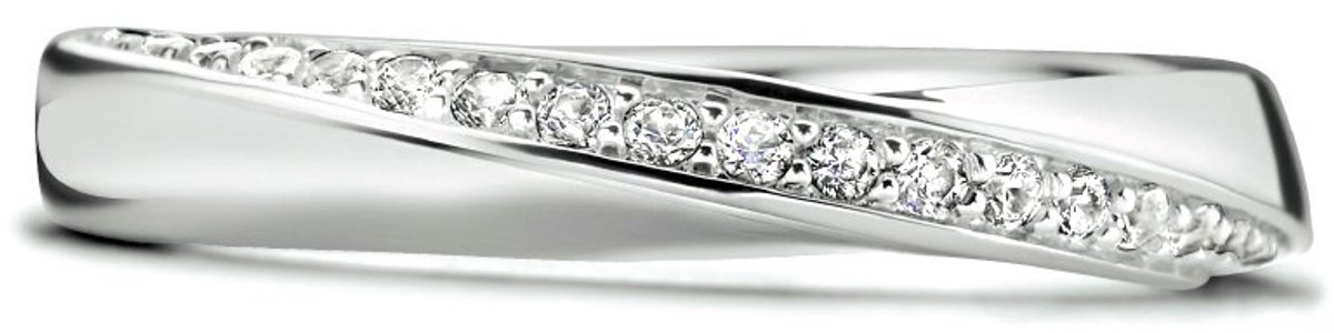 Zilver Gerhodineerde Ring zirkonia 1334326 17.75 mm (56)