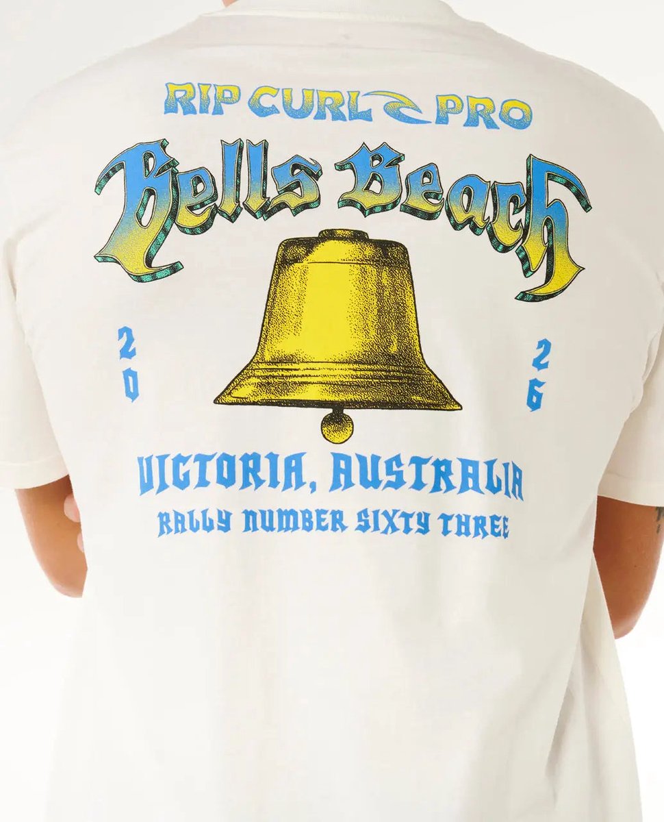 Rip Curl Bells PRO 26 Bell Logo TEE Bone Wit