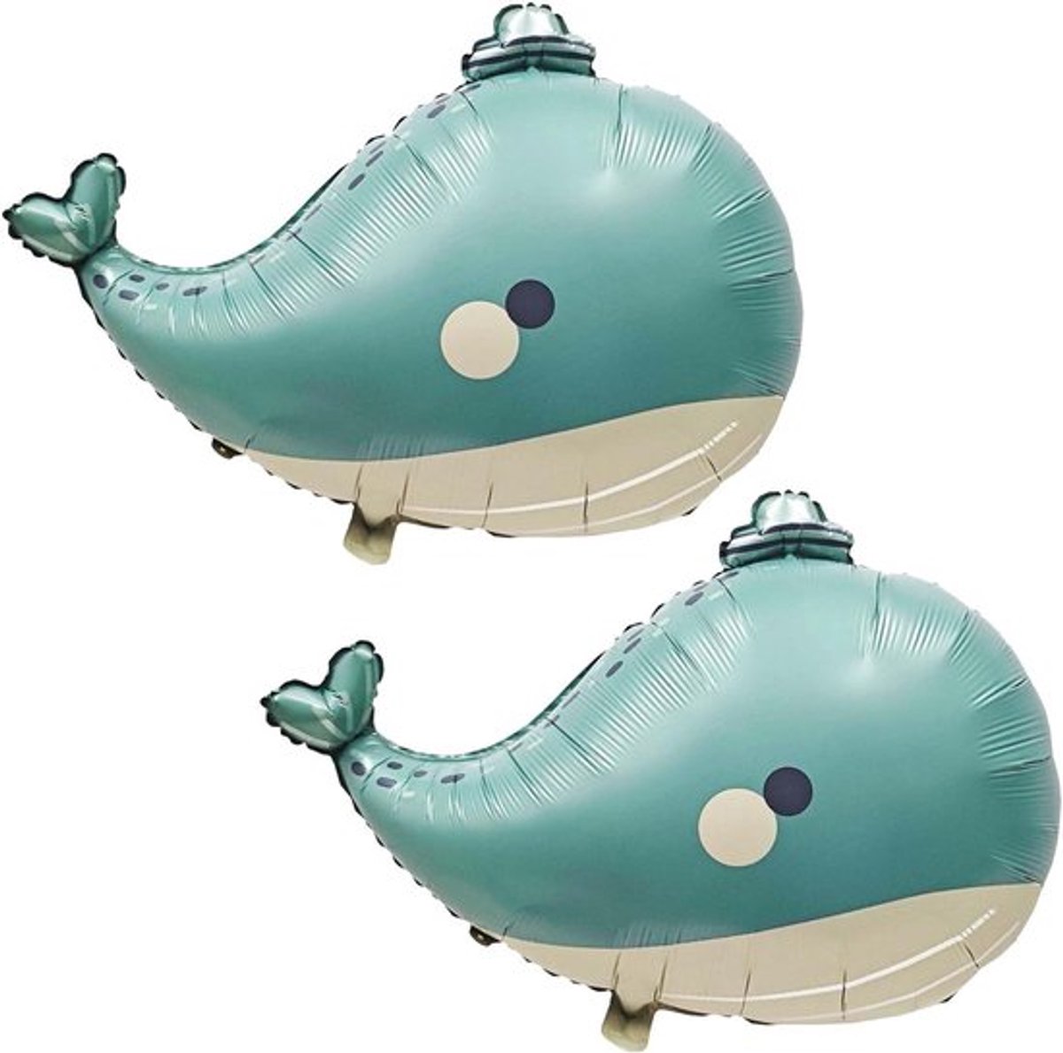 Grote walvisfolieballon 2 stuks voor helium oceaan - Allecto Plus