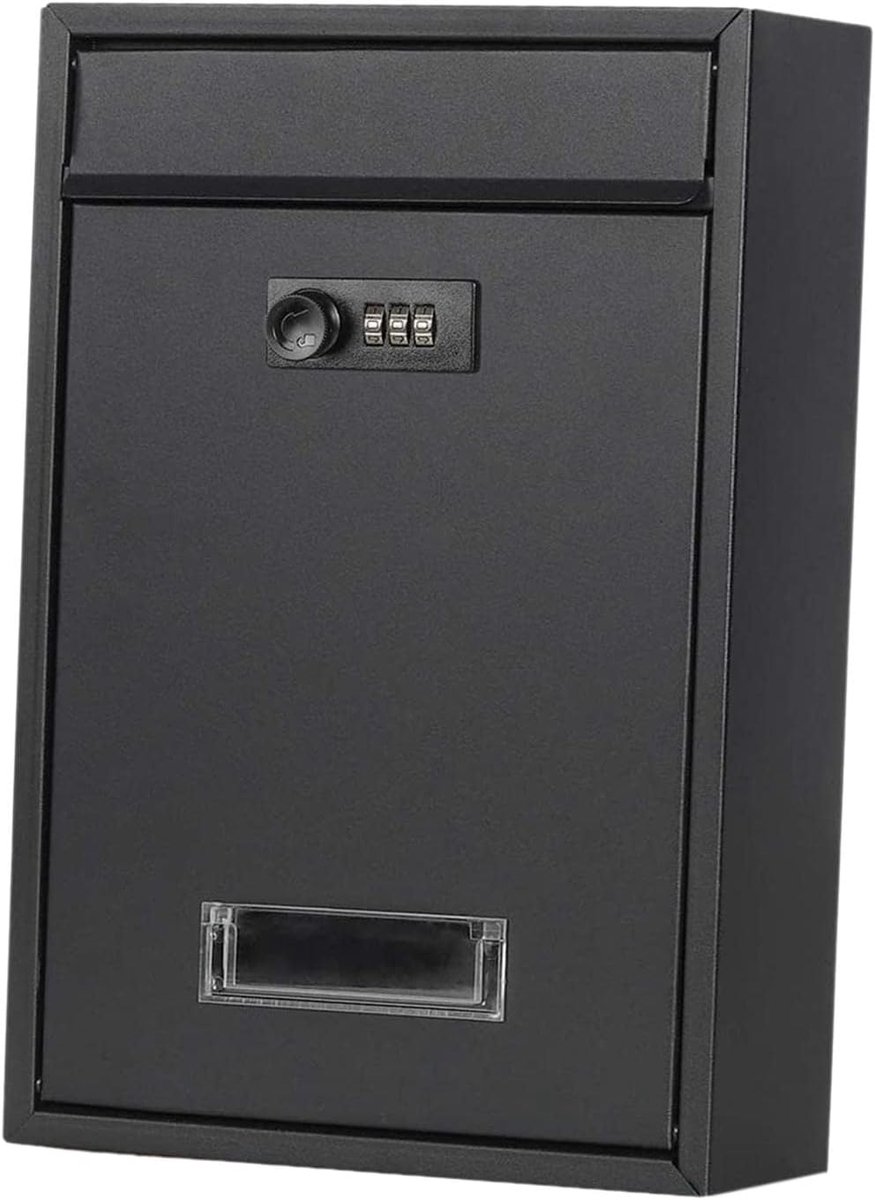 Metalen Brievenbus - Brievenbus met slot - Post Veilig Ontvangen - Roestbestendige Afwerking - 21.5 x 8 x 32 cm