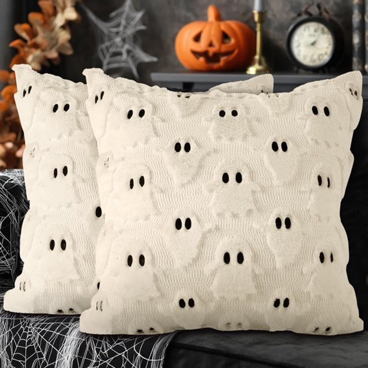 Virtubuy - Kussenslopen - Pluche material - Wit - Decoratieve