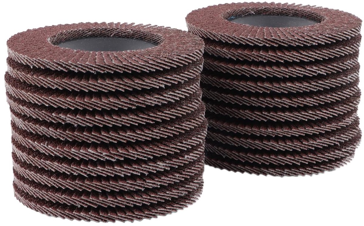 Klepschijven set - Schuurschijven - Metaal polijsten - Flip design - 100x16 mm - Rood