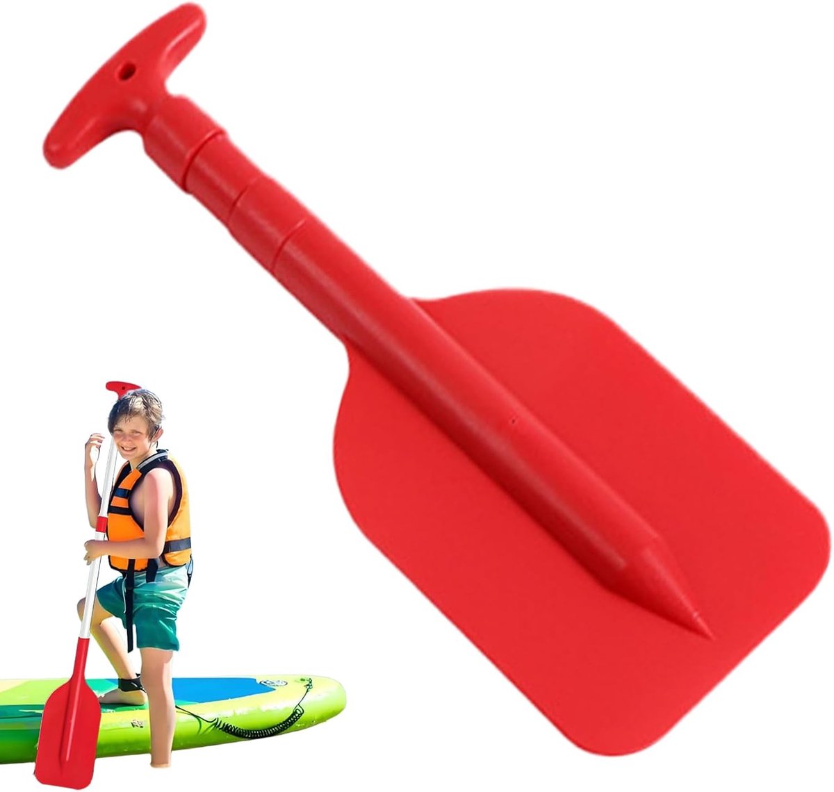 Peddel voor boot - Telescopische peddel - Watersport plezier - Antislip handgreep - Verstelbaar - Rood