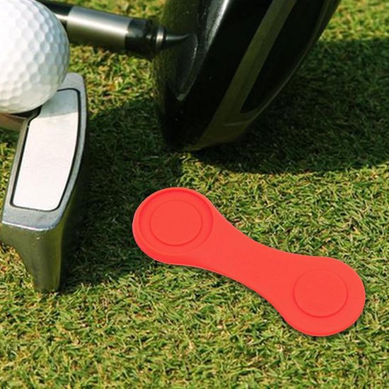 Golfbal Marker Hoed Clip - Magnetische Klem - Sportieve Accessoires - Antislip Magnetische Grip - 8.5 x 3 cm - Rood — afbeelding 3