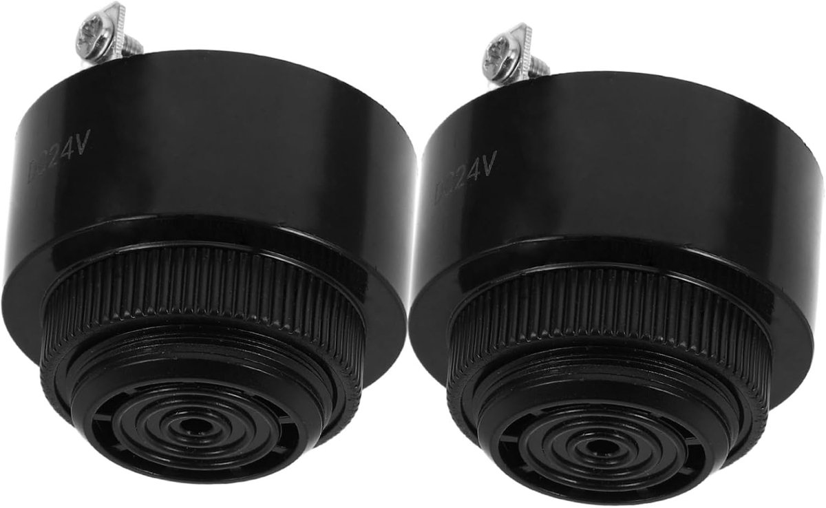 Continue Zoemer Alarm - Paneelmontage Zoemer - Veiligheid Waarschuwen - Continu Piepgeluid - 45 x 43 x 43 mm - Zwart