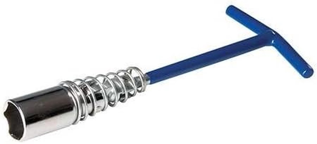 Bougiesleutel - Motor Gereedschap - Onderhoud Motor - Veerbelaste Kop - 16 mm - Zilver