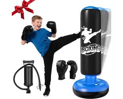 Boxhandschoenen en Opblaasbare Stootzak Set voor Karate en Taekwondo Training, Perfect Cadeau voor Jongens en Meisjes