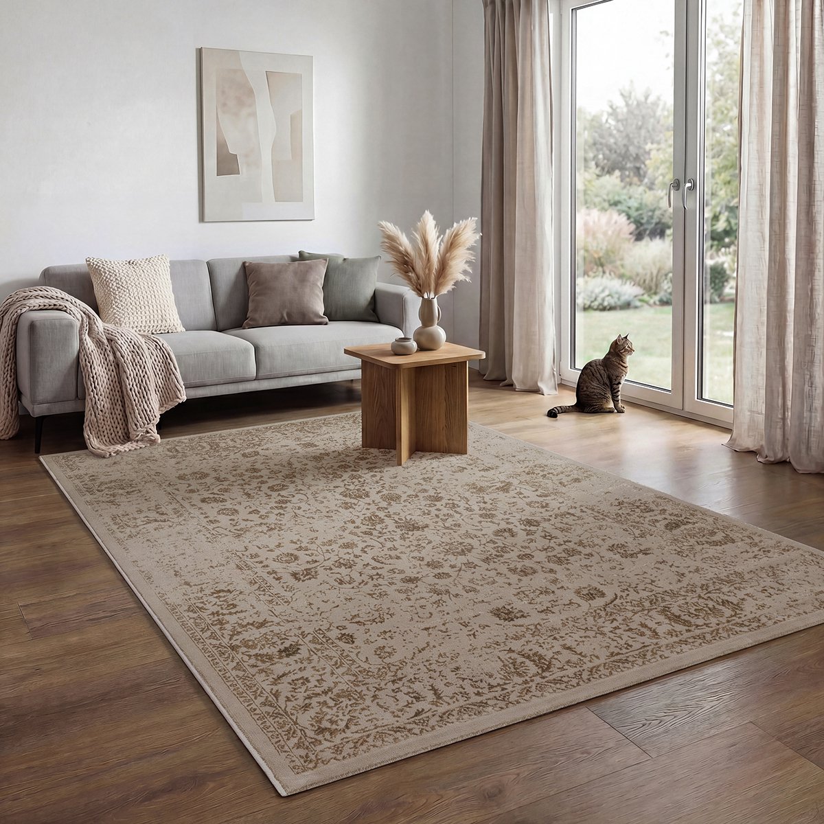 the carpet Mila Modern woonkamerkleed met 3D hoog-laag effect, zachte pool, glanseffect, k