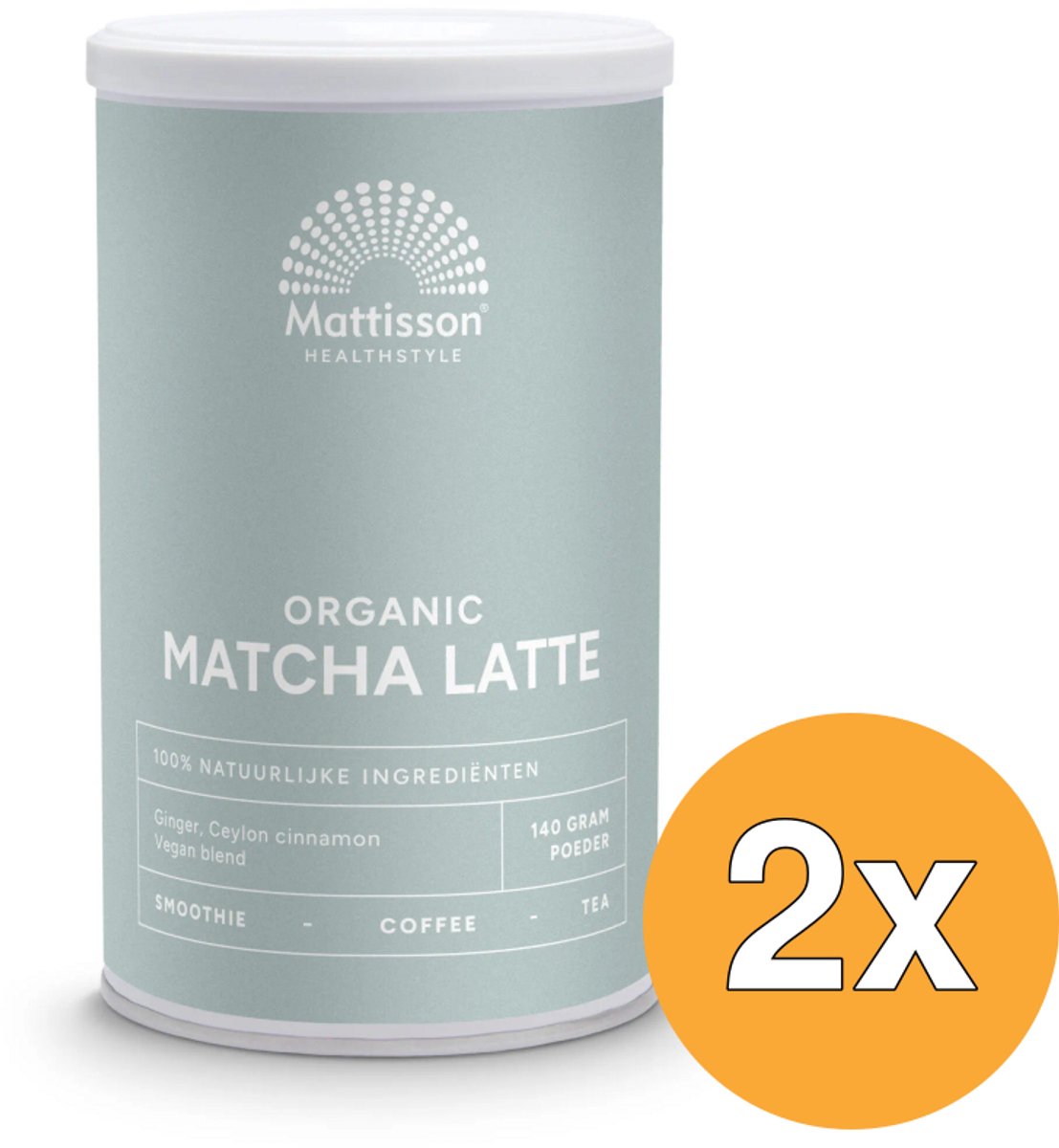 2x Mattisson Latte Matcha Gember - Ceylon Kaneel Bio (140 gr)