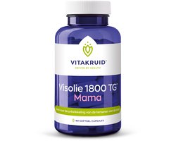 Vitakruid Visolie 1800 TG mama triglyceriden met D3 90 Softgels