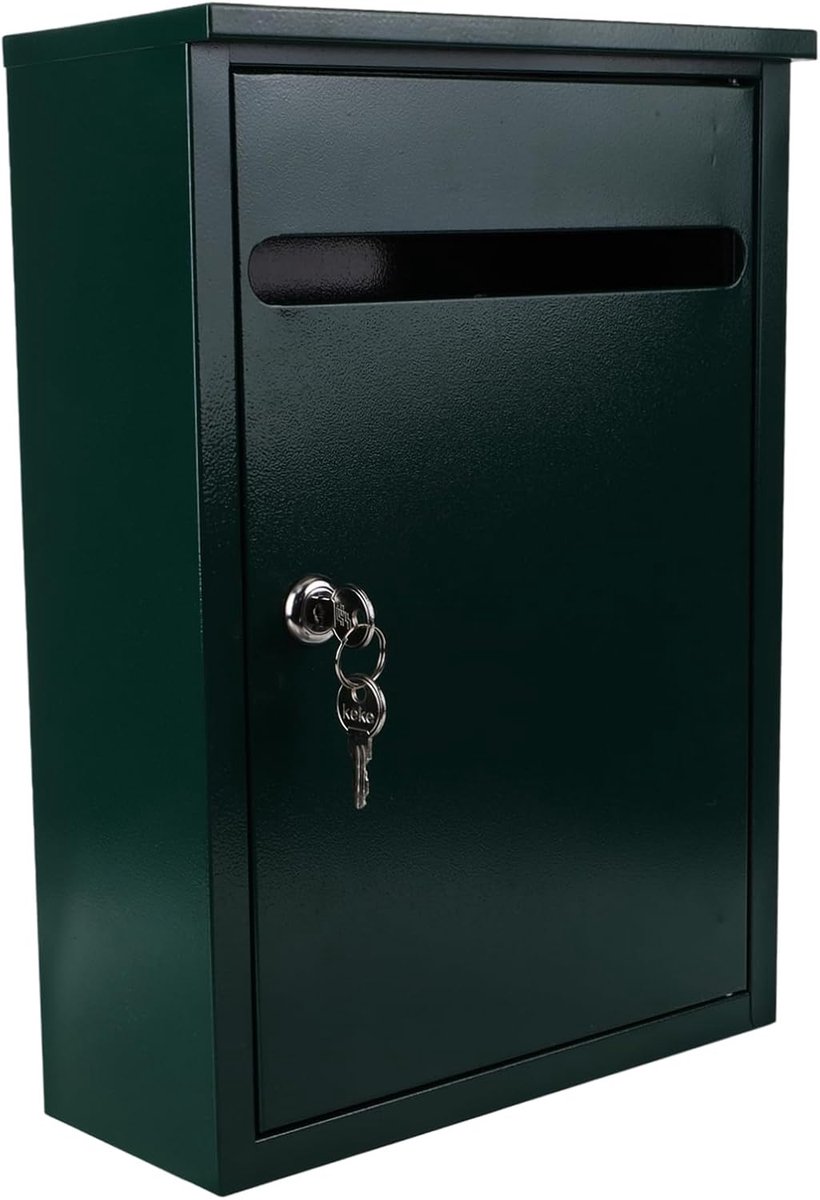 Brievenbus - Suggestiebak - Post verzamelen - Afsluitbaar ontwerp - 36 cm - Groen
