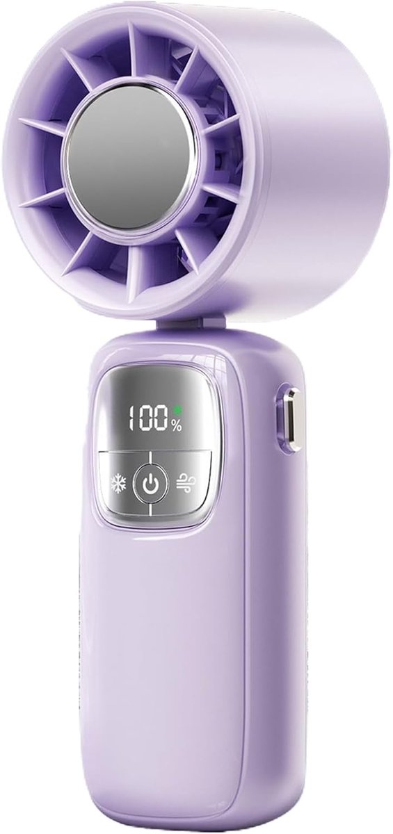 Opvouwbare Luchtkoeler - Draagbare Ventilator - Buiten Koelen - Stille Werking - 62 x 63 x 62 cm - Paars