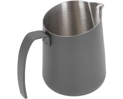 Melkopschuimkan - Latte Art Cup - Koffie Bereiden - Schuine Uitloop - 500ML - Zwart