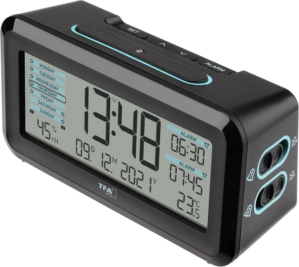 Digitale Radiowekker - Zwart - Altijd Nauwkeurig - Snooze Functie - Voor Thuis