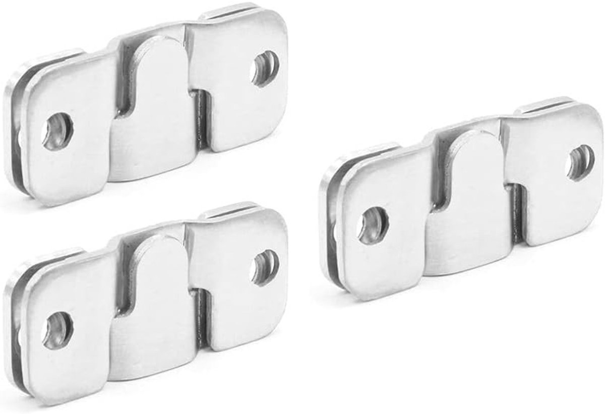 Set van 3 Flush Mount Beugels voor Fotolijsten - RVS Haken voor Wandmontage, Hoofdbord en