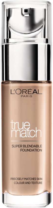 L'Oréal Paris True Match foundation in een lichtbruine tint met pompdispenser.