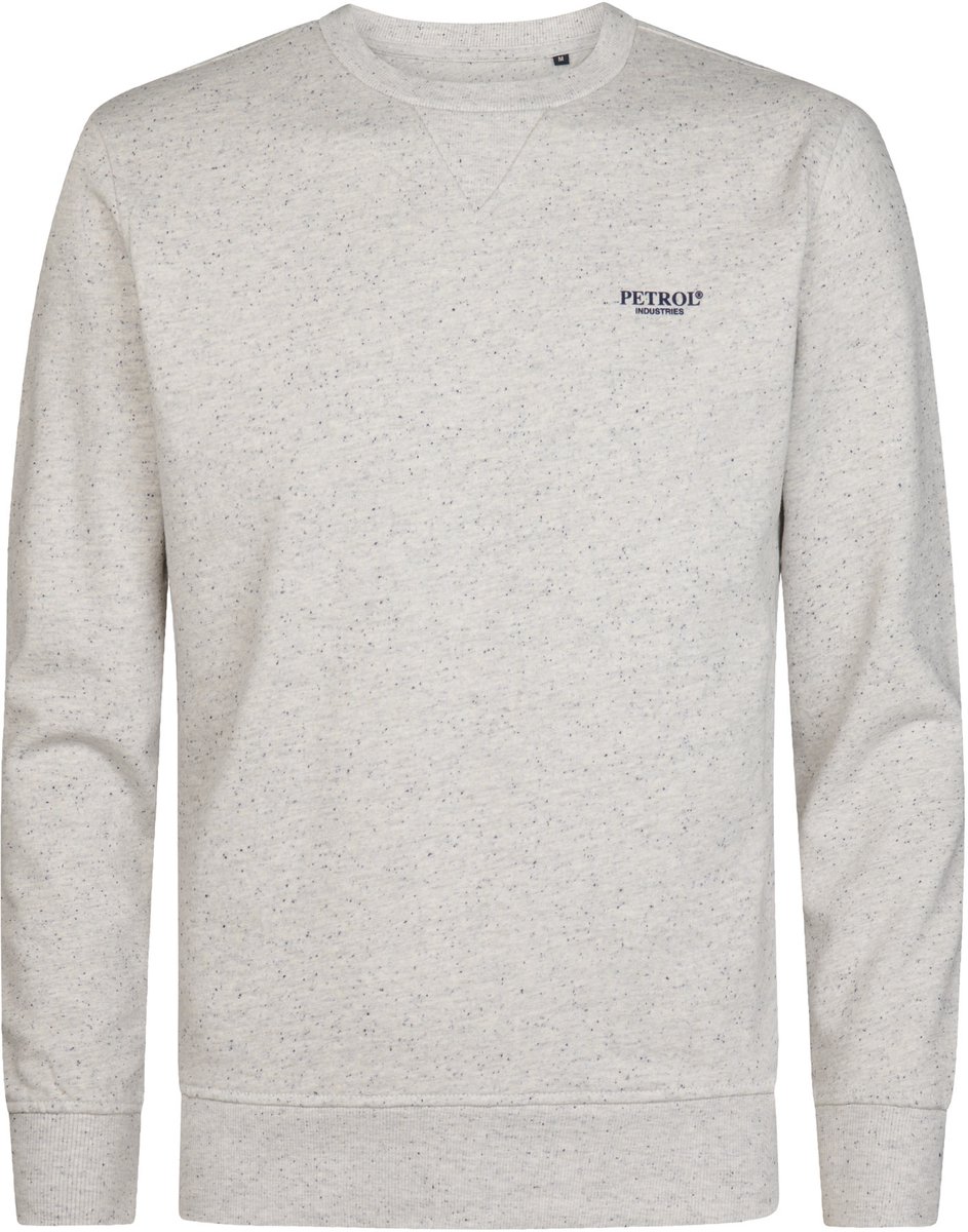 Petrol Industries - Heren Gemêleerde sweater met ronde hals rosewood - Wit - Maat XXXL