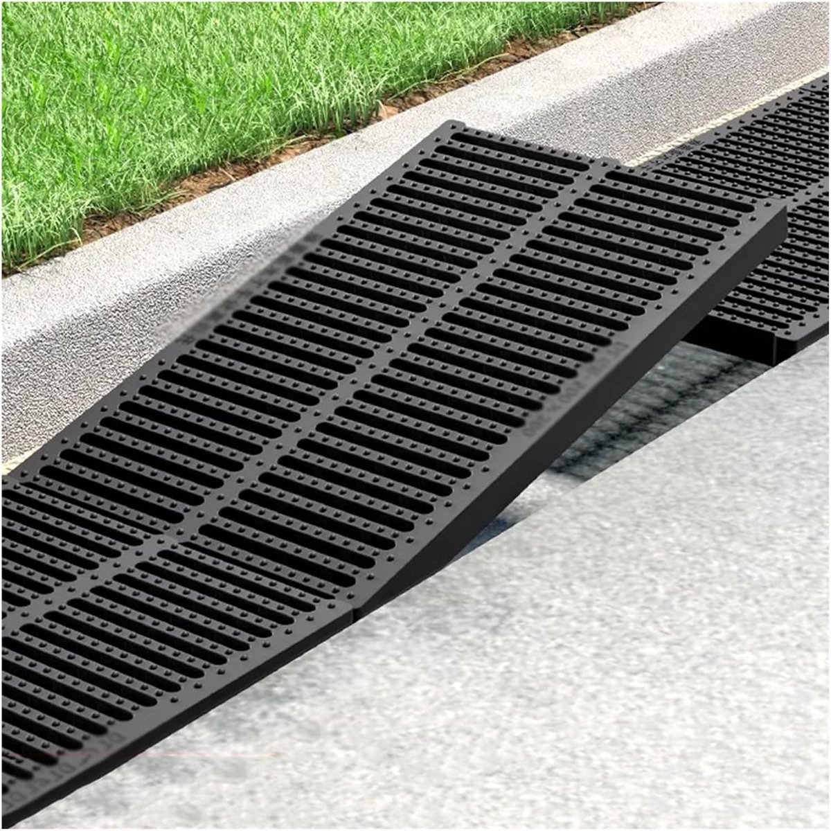 Afvoerrooster - Drainagerooster Vloerrooster - Waterbeheer - Antislip Ontwerp - 50 x 50 x 5 cm - Zwart