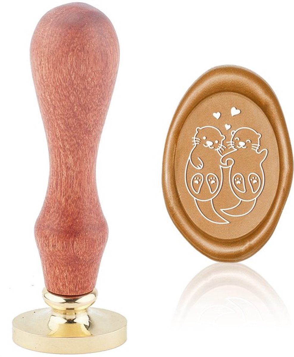 Vintage dieren op houten wax seal stamp van Dailygoody
