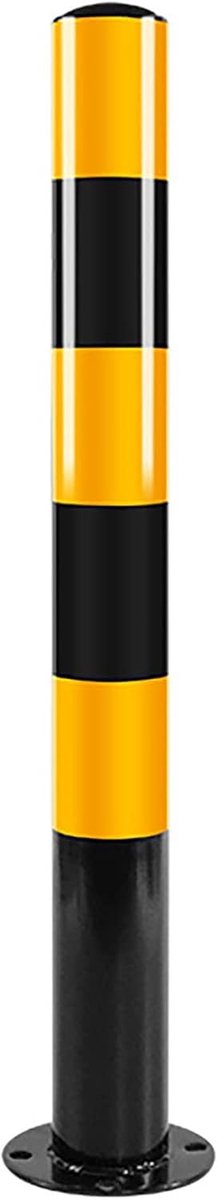 Verkeerspalen Set - Veiligheidspalen Parkeerpaaltjes - Verkeersbeheersing - Hoogreflecterende Striping - 76x750mm - Geel