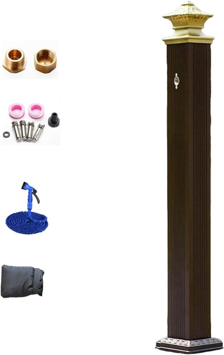 Tuinwaterkolom - Buiten kraan - Tuin beregening - Vorstbestendig ontwerp - 112 cm hoogte - Aluminium
