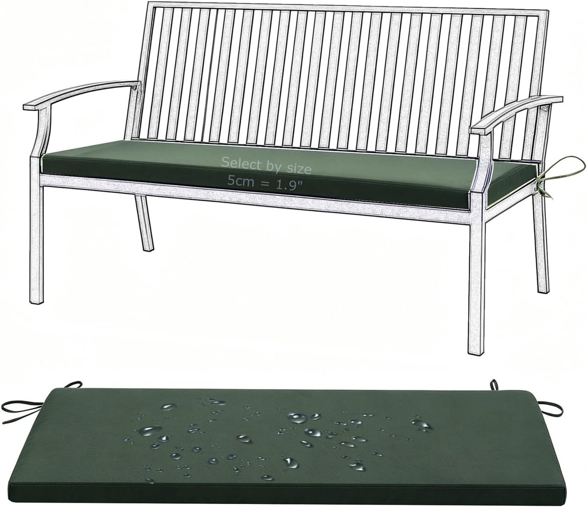 Tuinkussen Set - Bankkussen Buiten - Comfortabel Zitten - Waterafstotend Stof - 65x65 cm - Donkergroen