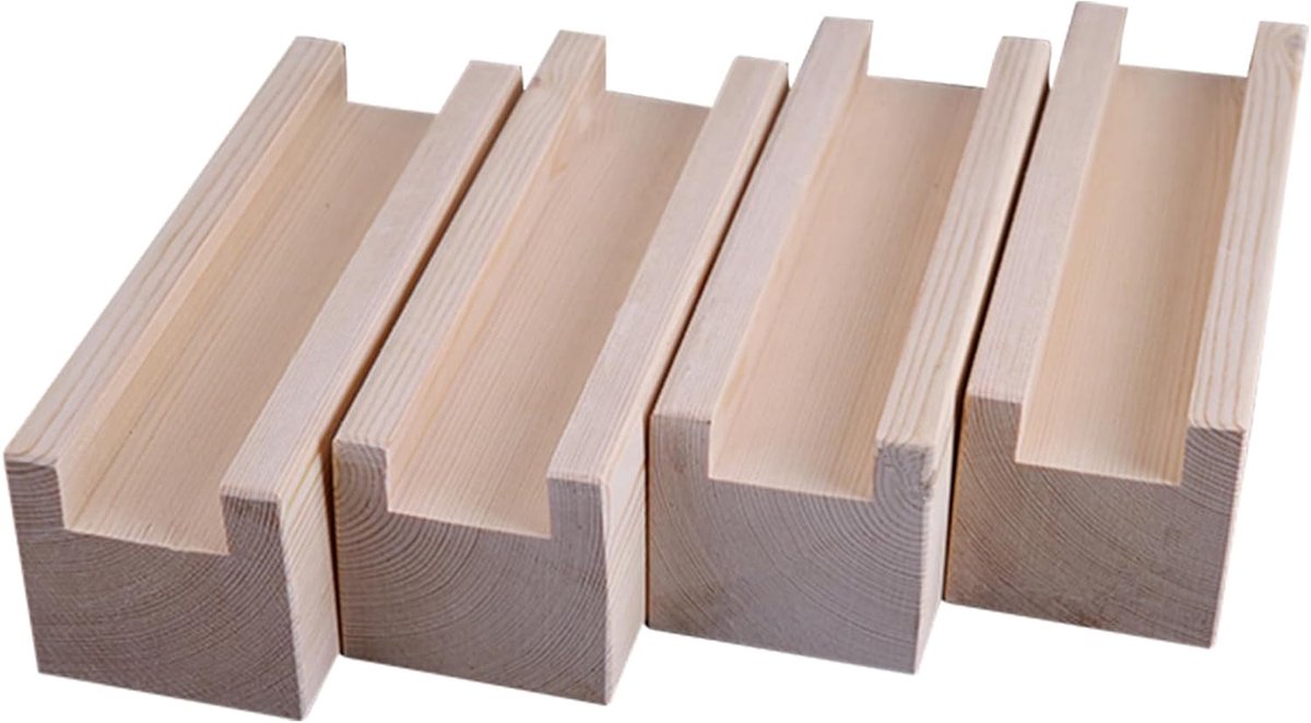 Meubelverhogers Set - Bank Lifters - Meer Ruimte Creëren - Massief Hout - 4 Stuks - Houtkleur