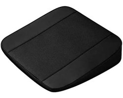 Autostoelkussen Verhoger - Stoelverhoger Volwassenen - Verbeterd Rijzicht - Ergonomisch Traagschuim - 8 cm dik - Zwart