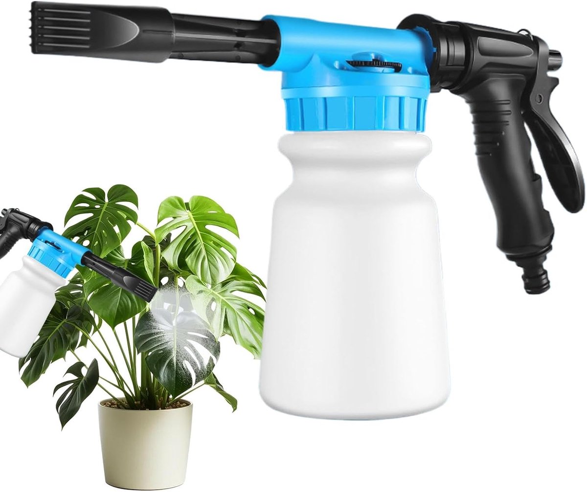 Schuimkanon - Waterslang sproeier - Auto reinigen - Efficiënte reiniging - 1L capaciteit - Blauw