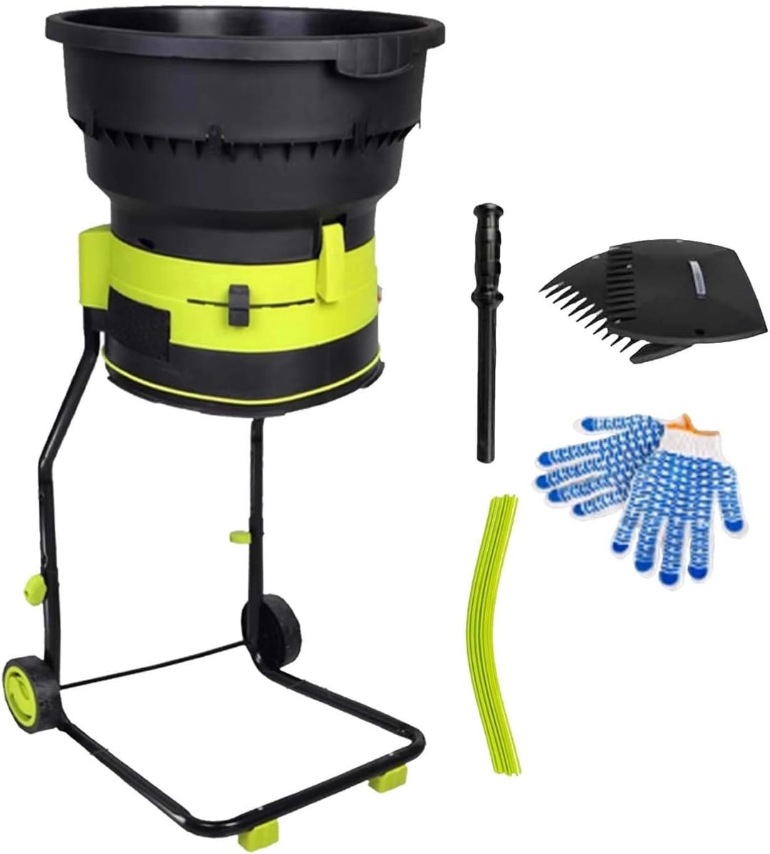 Elektrische Tuinversnipperaar - Compostmachine Mulcher - Tuinafval Verwerken - Bladloos Nylon Systeem - 17:1 Reductie - Zwart